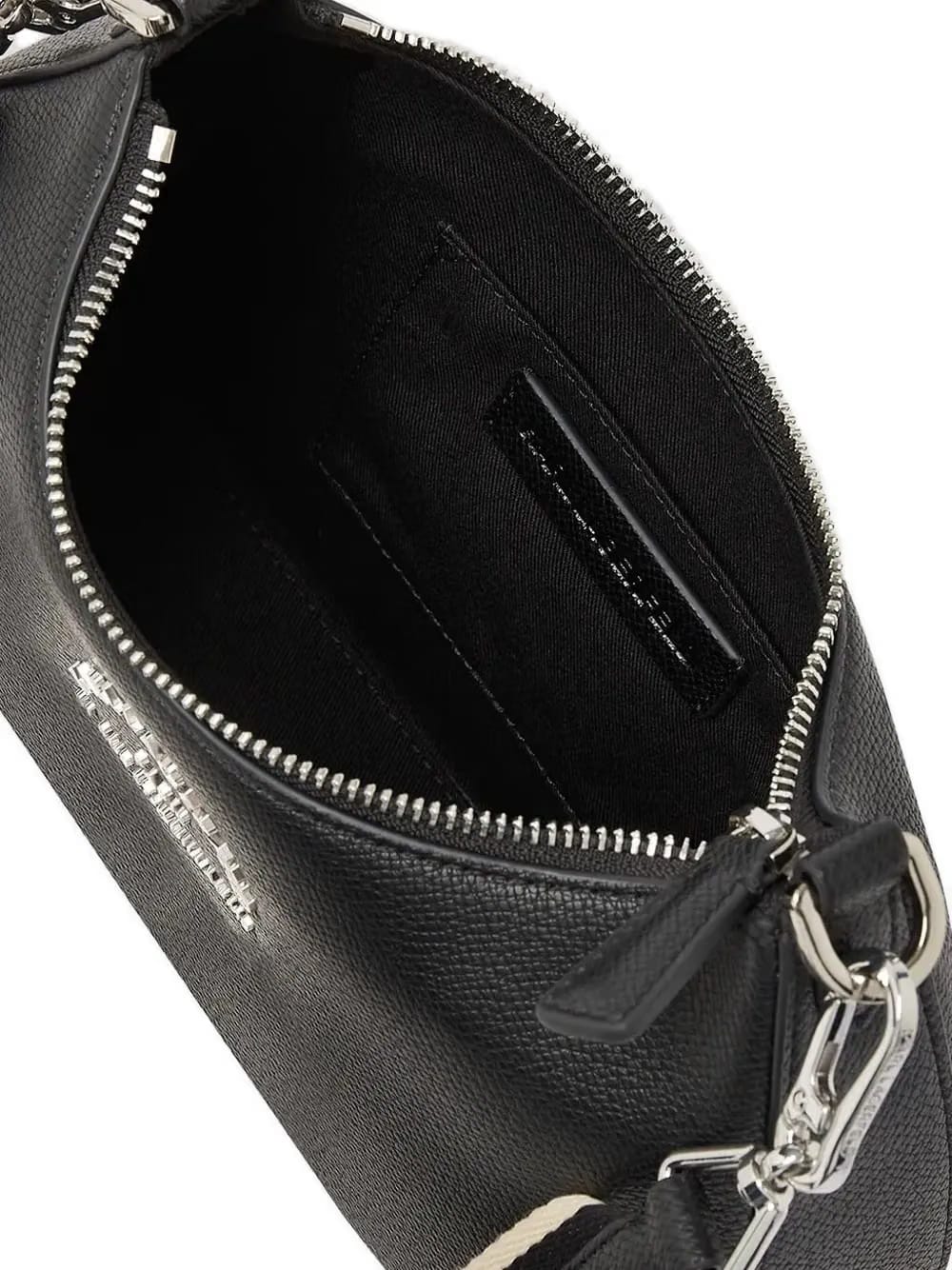 logo-lettering curved cross body bag