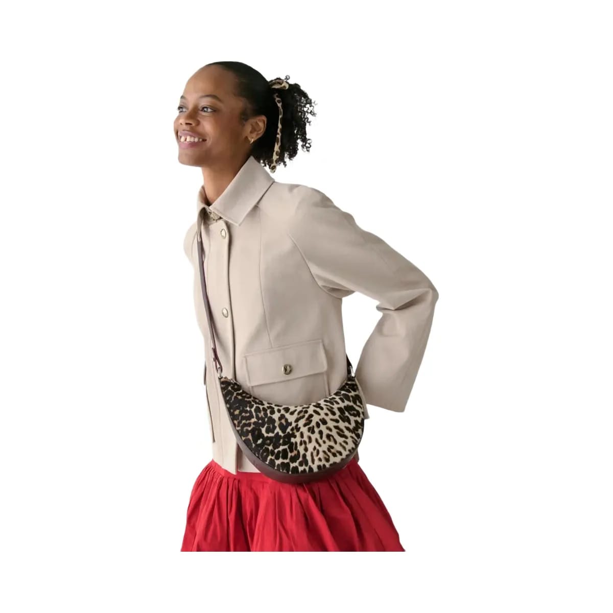 Kate Spade Duo Leopard Haircalf Crossbody Bag Leopard Multi