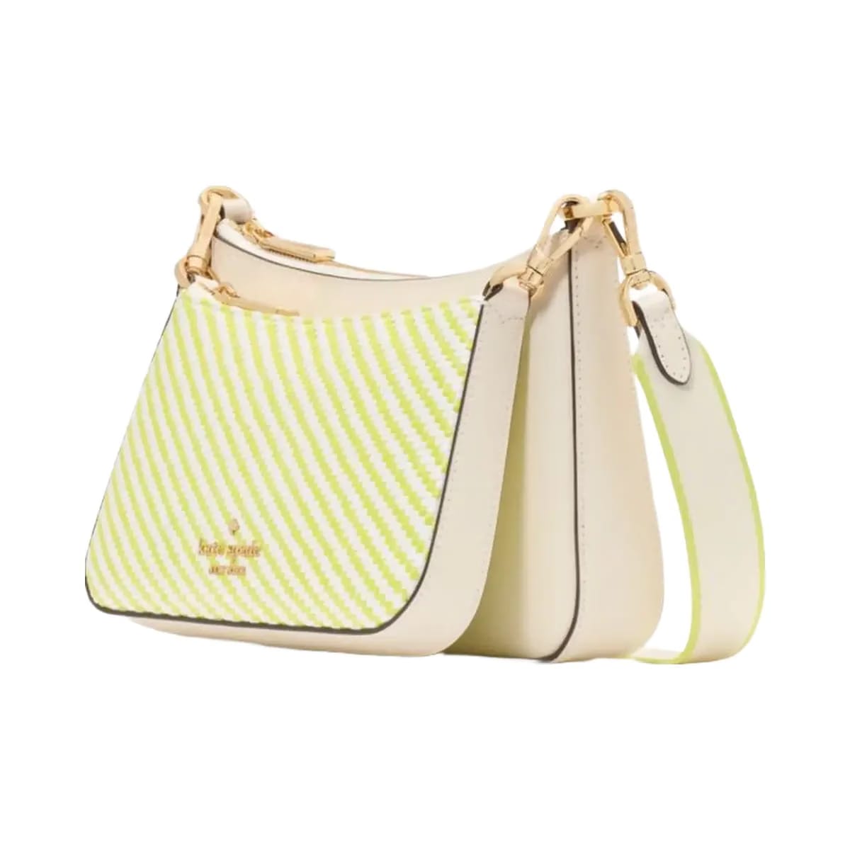 Kate Spade Duet Straw Crossbody Lime Slushy Multi