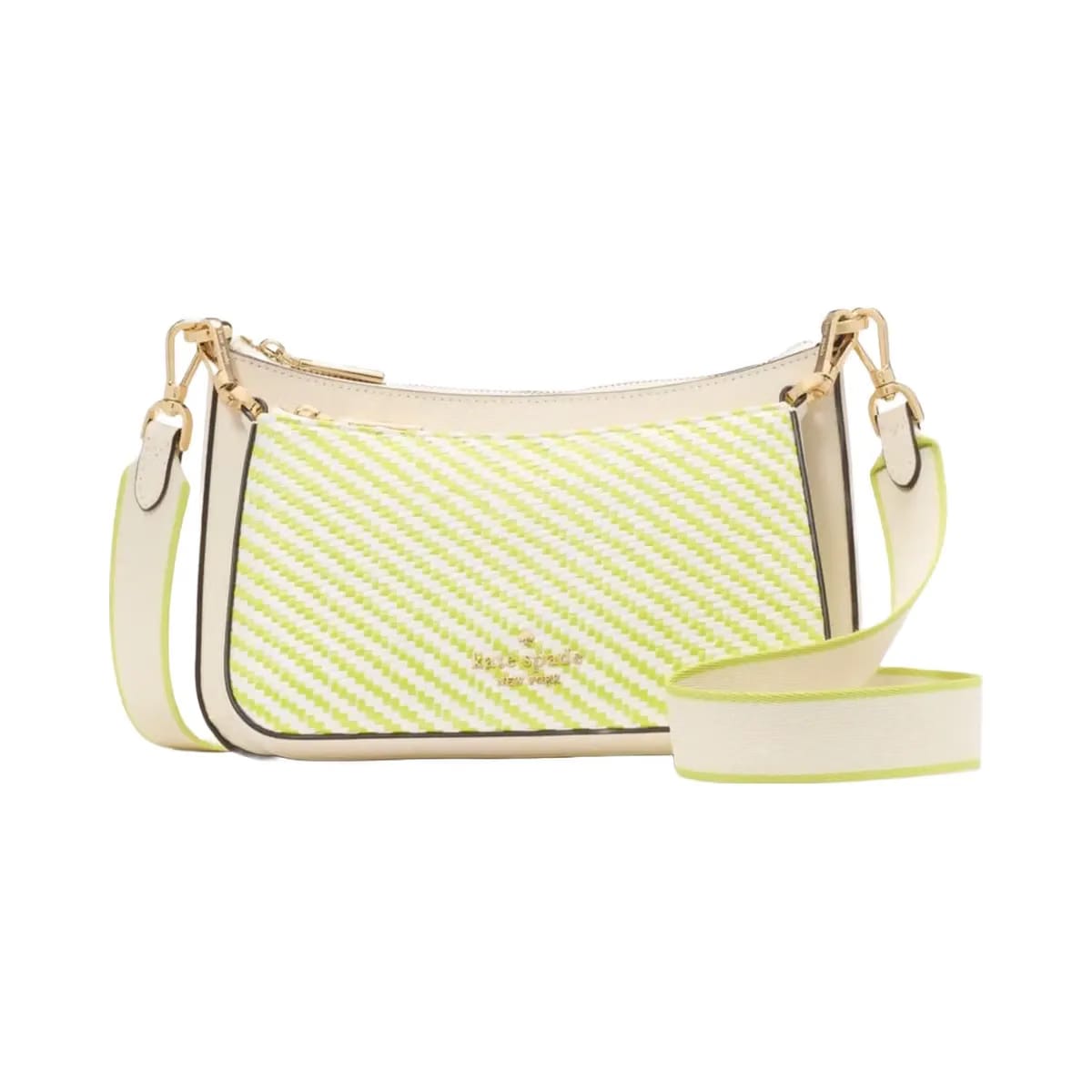 Kate Spade Duet Straw Crossbody Lime Slushy Multi