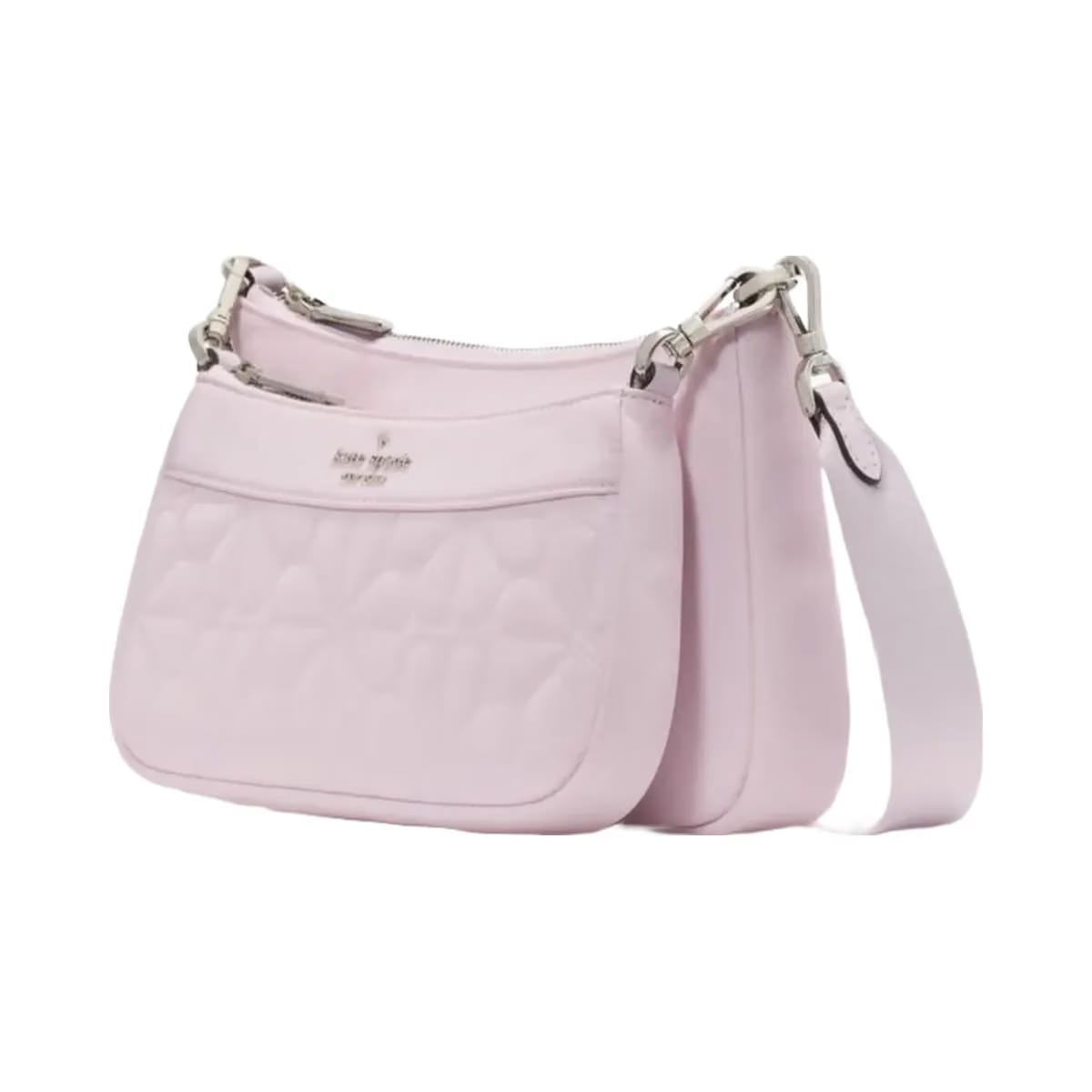 Kate Spade Duet Quilted Fabric Small Crossbody Pale Amethyst