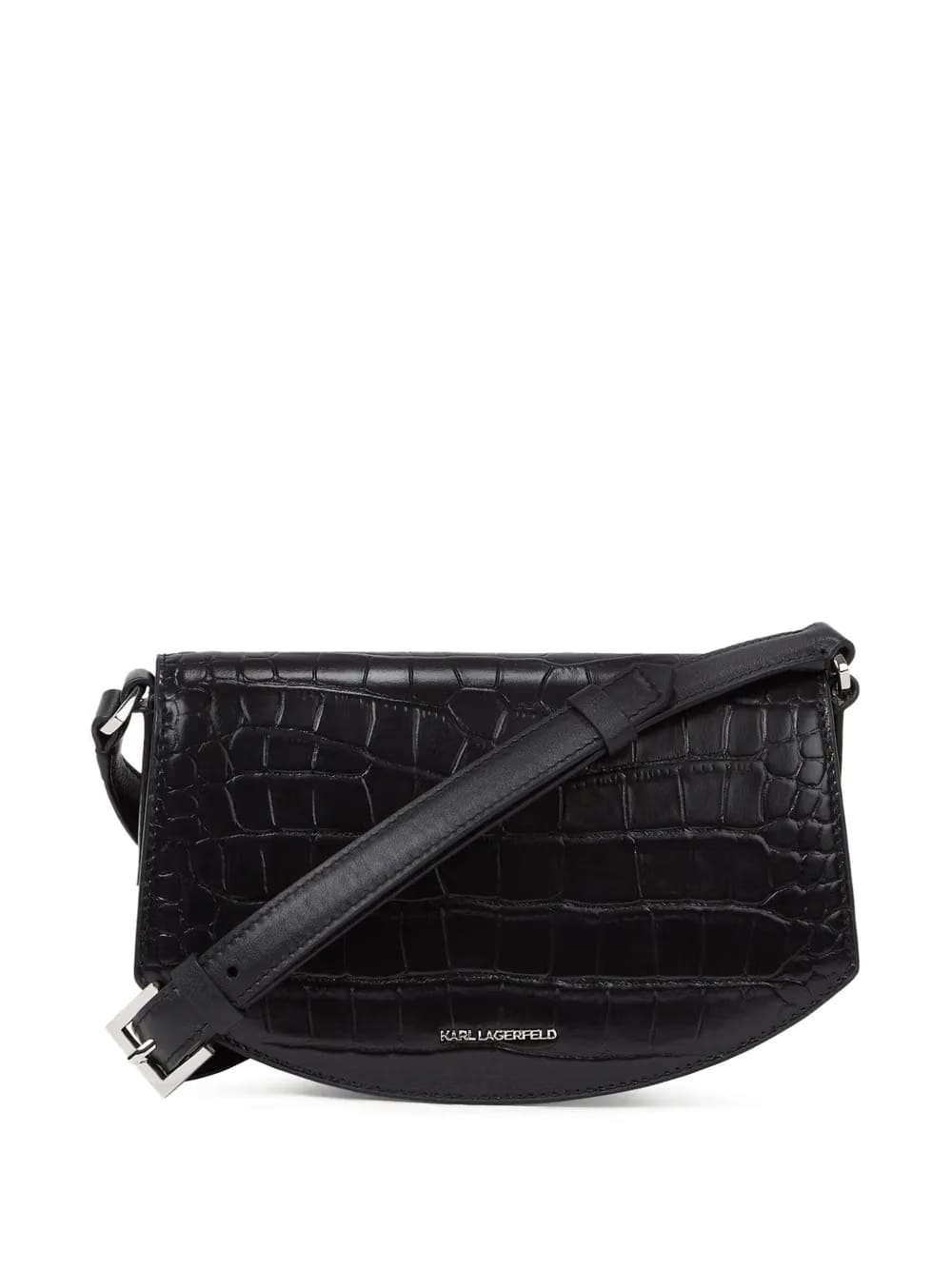 Karl Studio crocodile-embossed cross body bag
