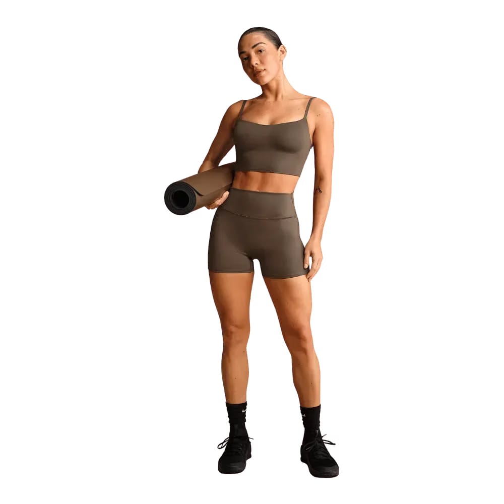 Nike X Skims Matte Women's Cami Longline Bra Dark Sepia