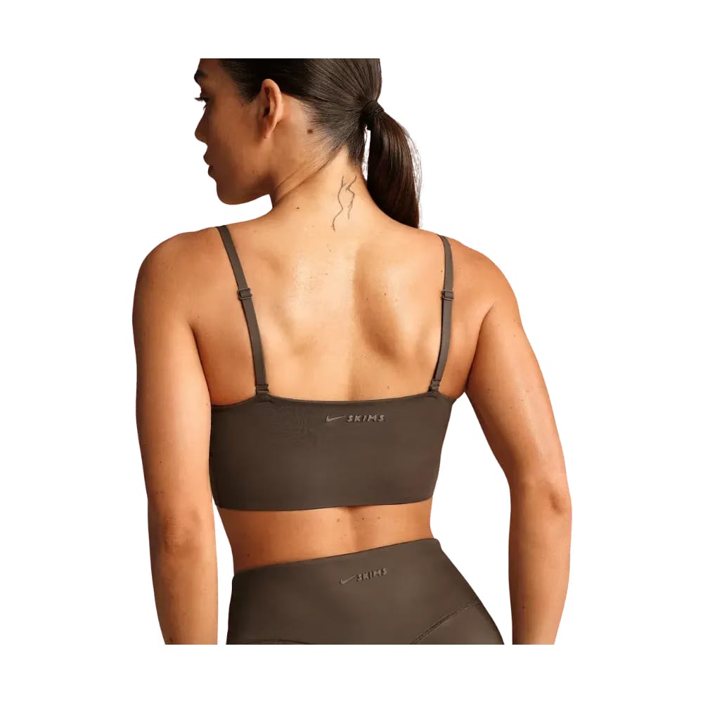 Nike X Skims Matte Women's Cami Longline Bra Dark Sepia