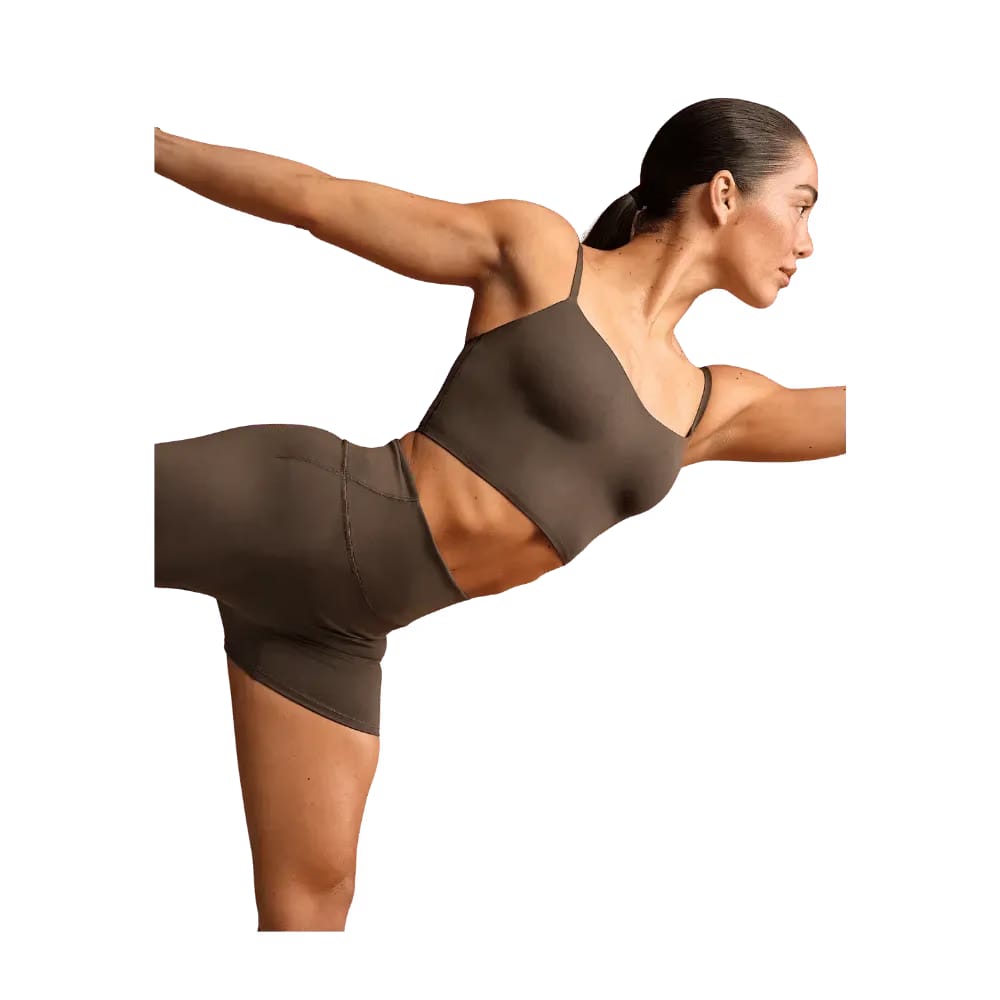 Nike X Skims Matte Women's Cami Longline Bra Dark Sepia