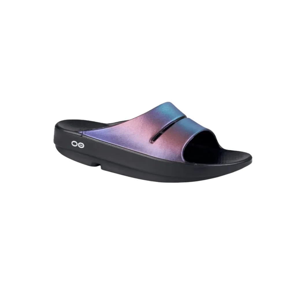 Oofos OOahh Luxe Slide Sandal -Midnight Spectre
