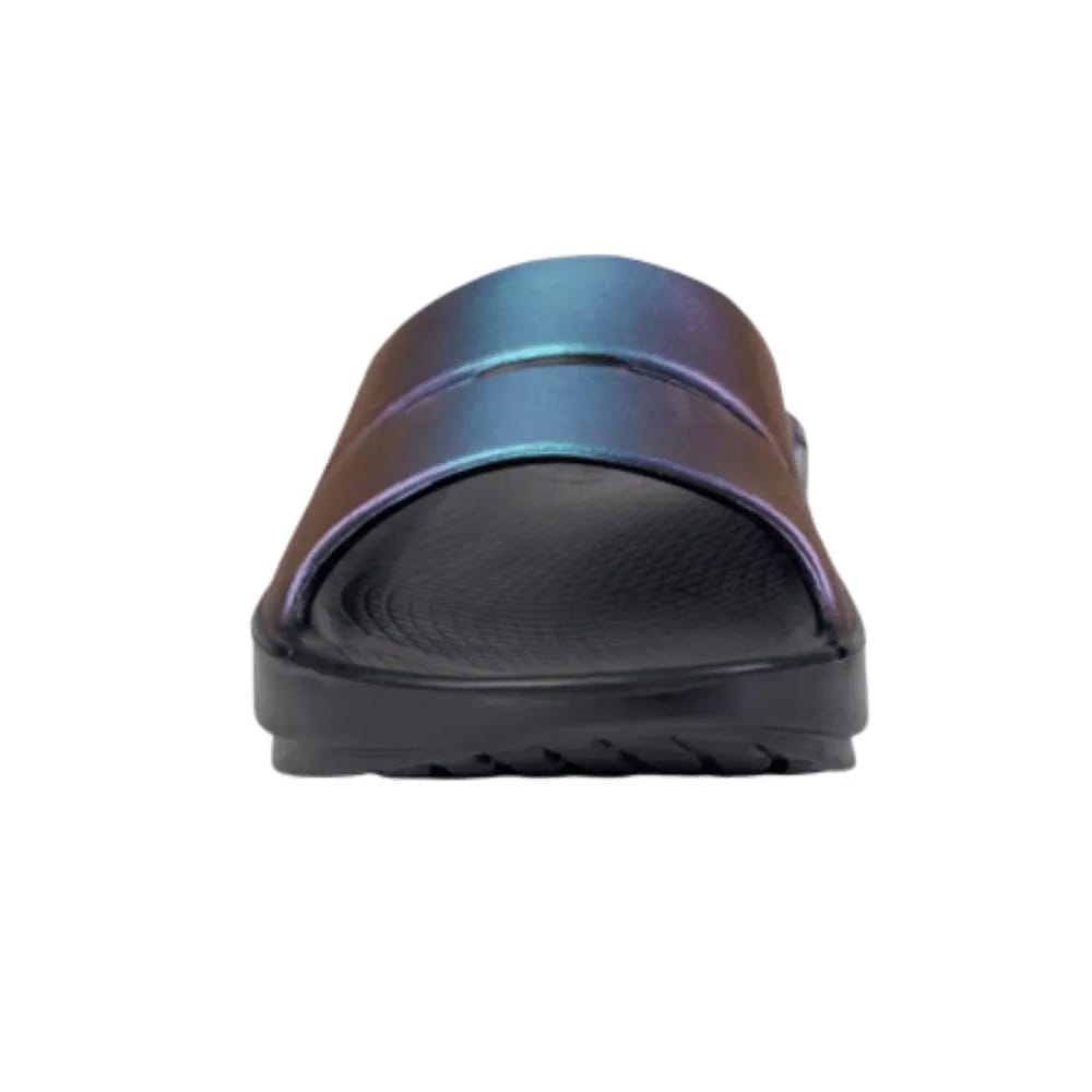Oofos OOahh Luxe Slide Sandal -Midnight Spectre