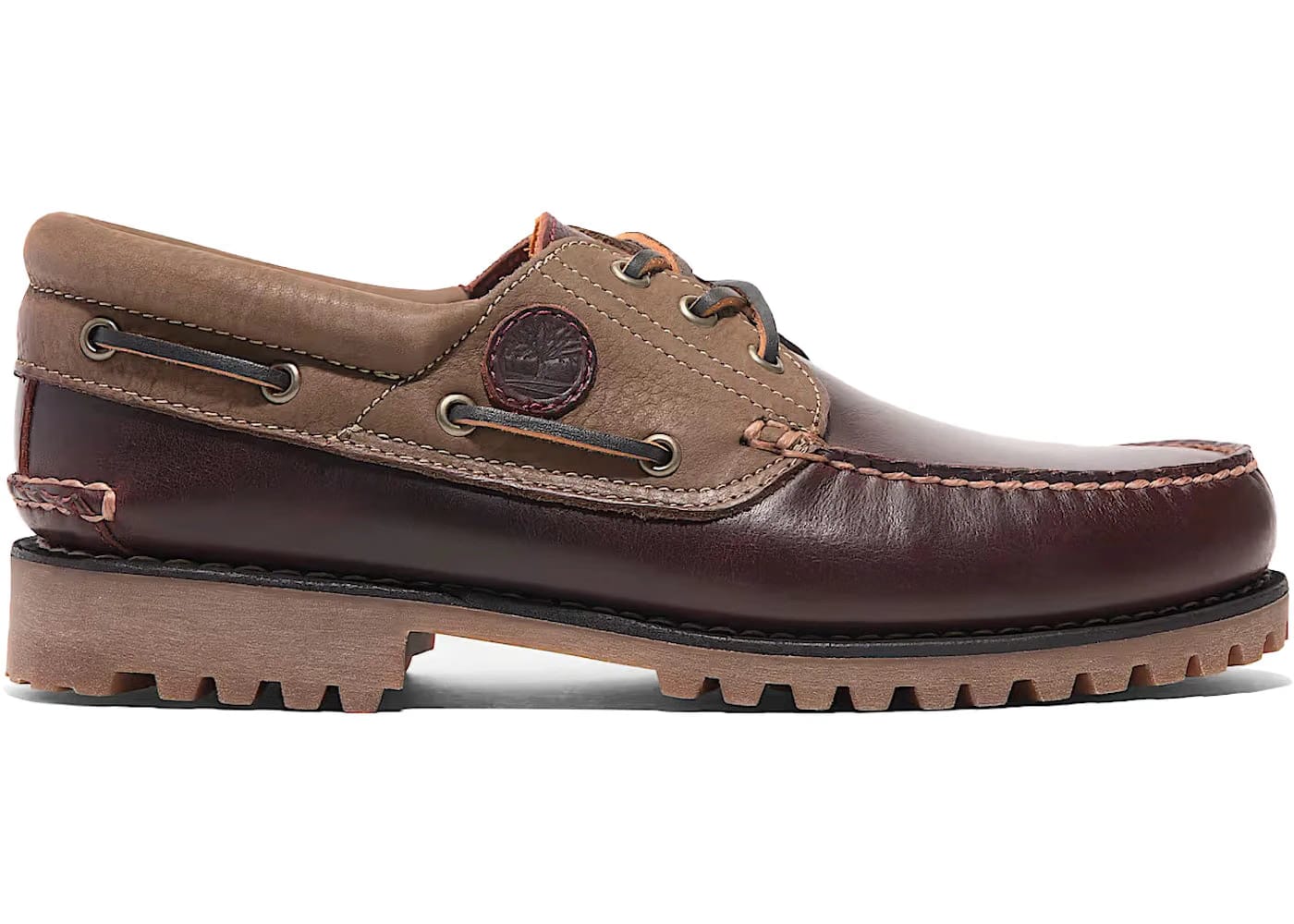 Timberland Authentics 3-Eye Boat Shoe Root Beer Full-Grain Men'S