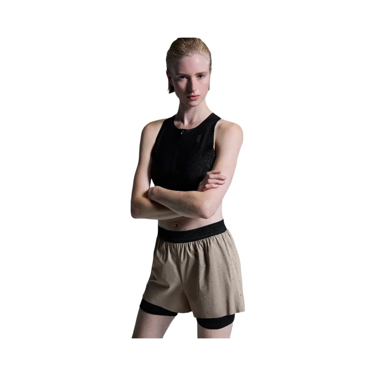 On 3" Performance 2/1 Shorts Cinder | Black
