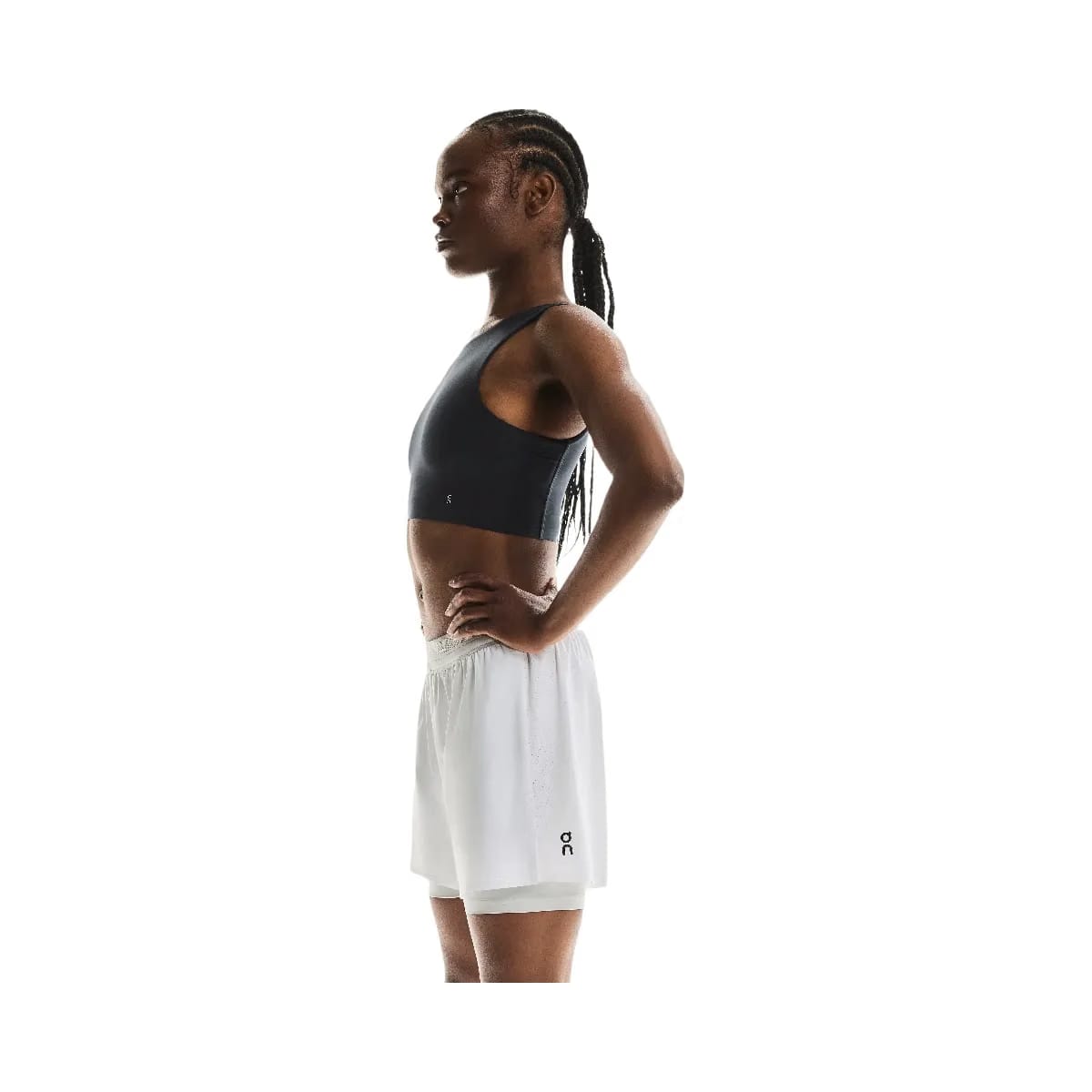 On 3" Performance 2/1 Shorts White | Glacier