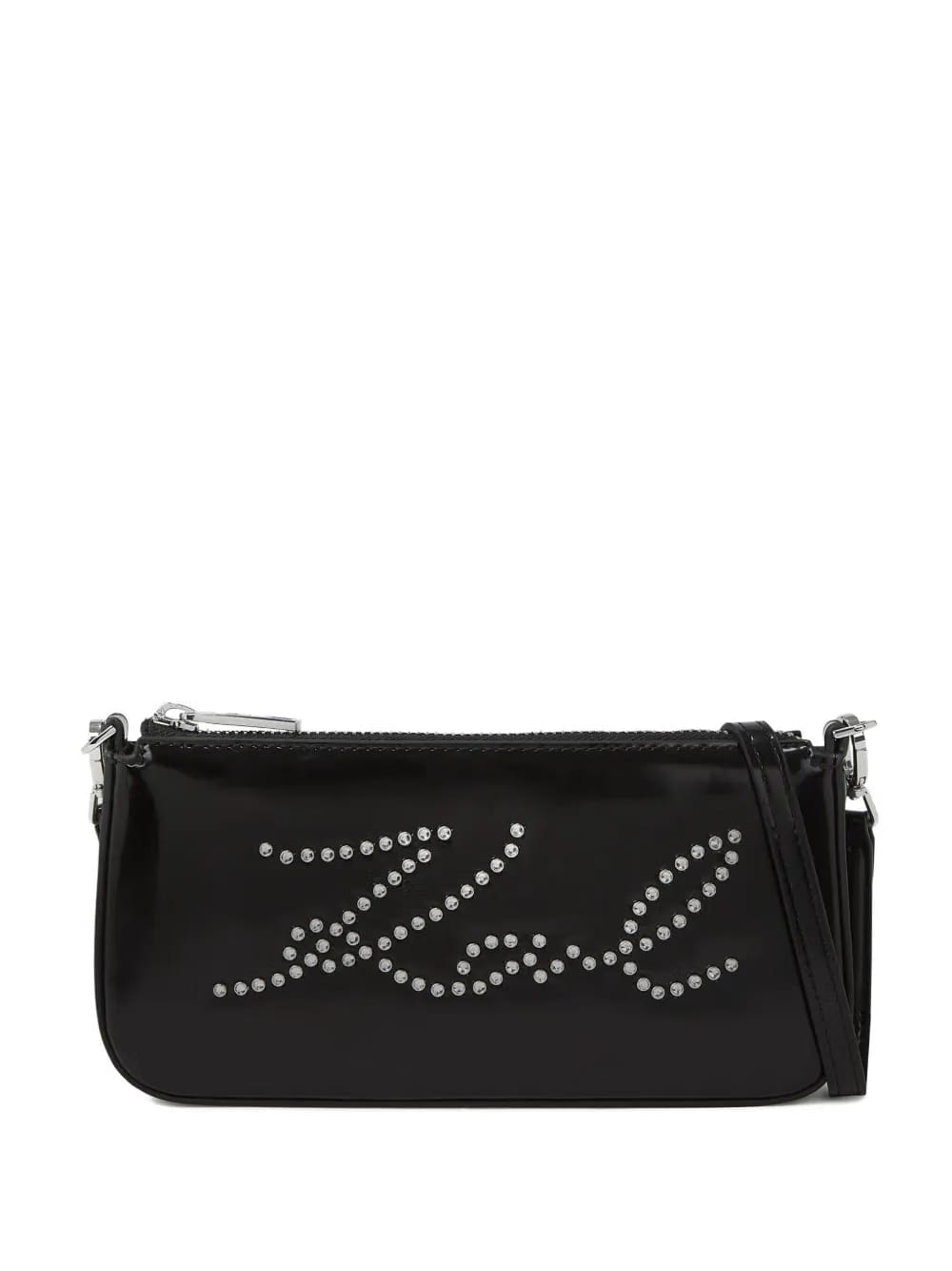 stud-embellished crossbody pouch