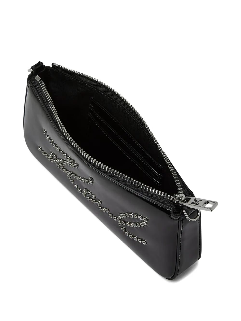 stud-embellished crossbody pouch