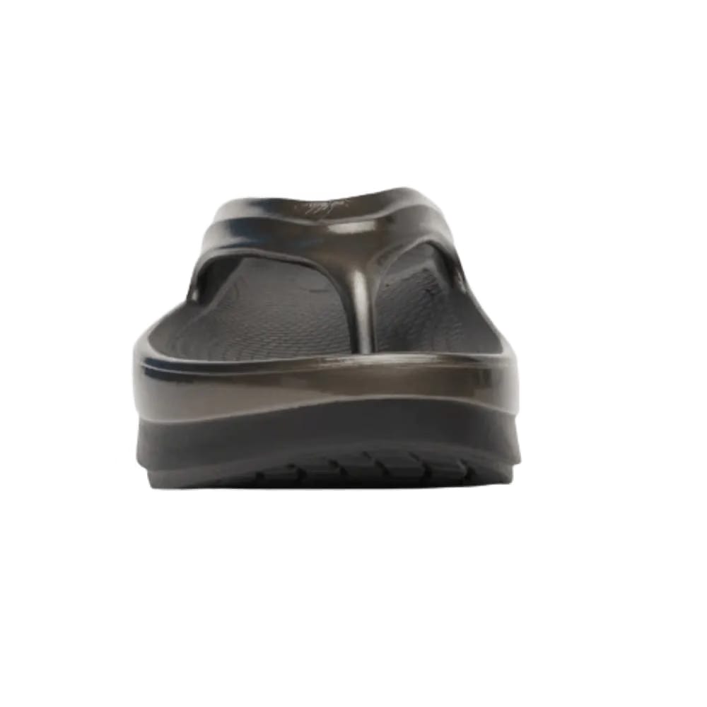 Oofos OOmega OOlala Stacked Sandal -Titanium Mirror