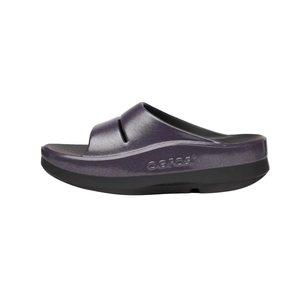 Oofos OOmega OOahh Stacked Sandal Amethyst Sparkle