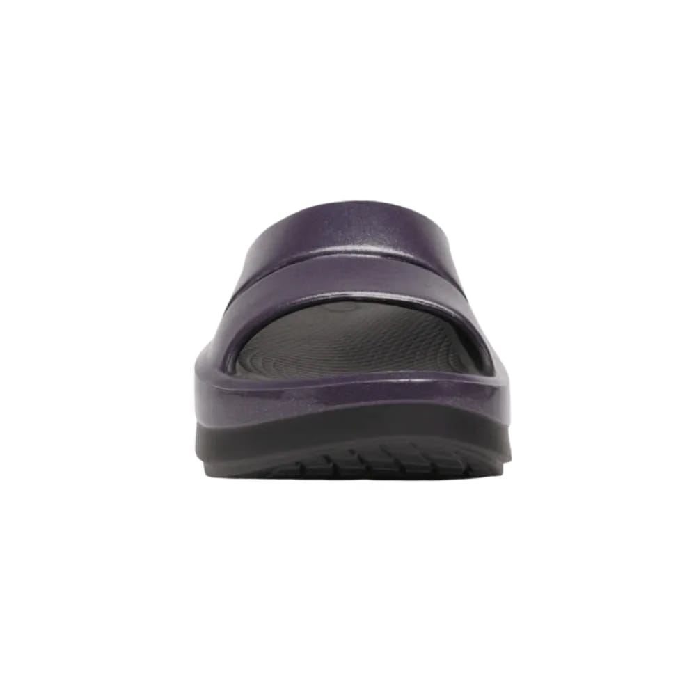 Oofos OOmega OOahh Stacked Sandal Amethyst Sparkle