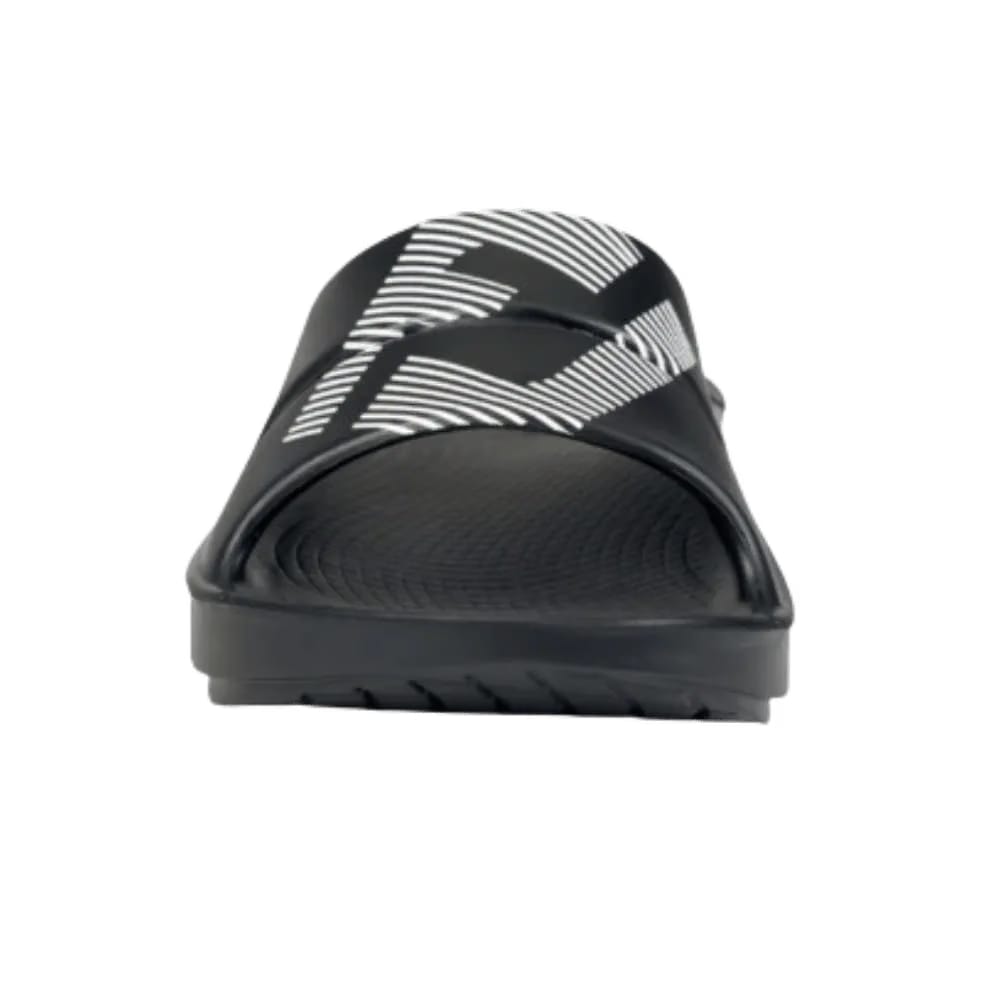 Oofos FJ X OOFOS Men's OOahh Sport Slide Sandal - black