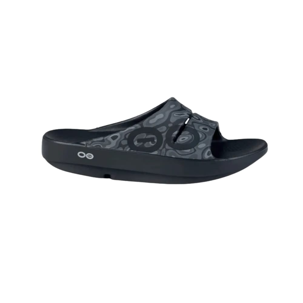 Oofos OOahh Sport Slide Sandal Black Water Camo