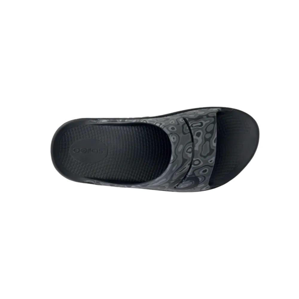 Oofos OOahh Sport Slide Sandal Black Water Camo