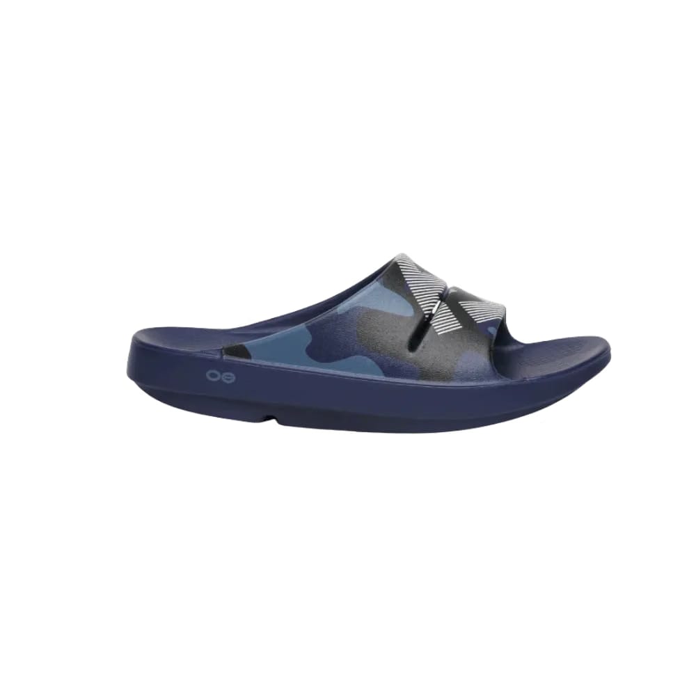 Oofos FJ X OOFOS Men's OOahh Sport Slide Sandal - Navy Camo