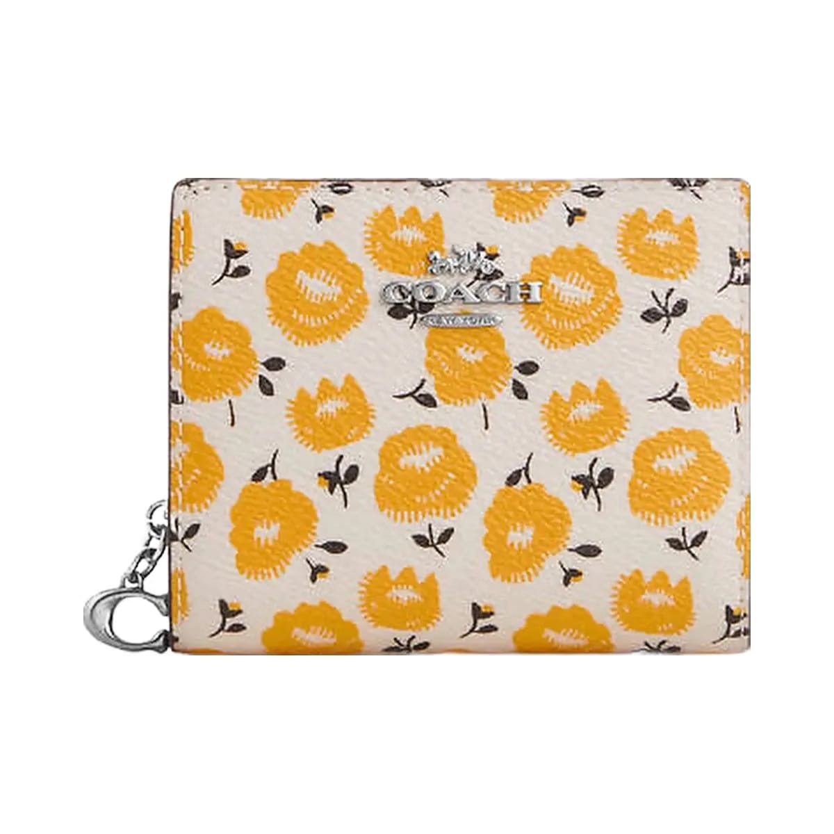 Coach Snap Wallet With Floral Print Sv-Chalk-Buttercup Multi