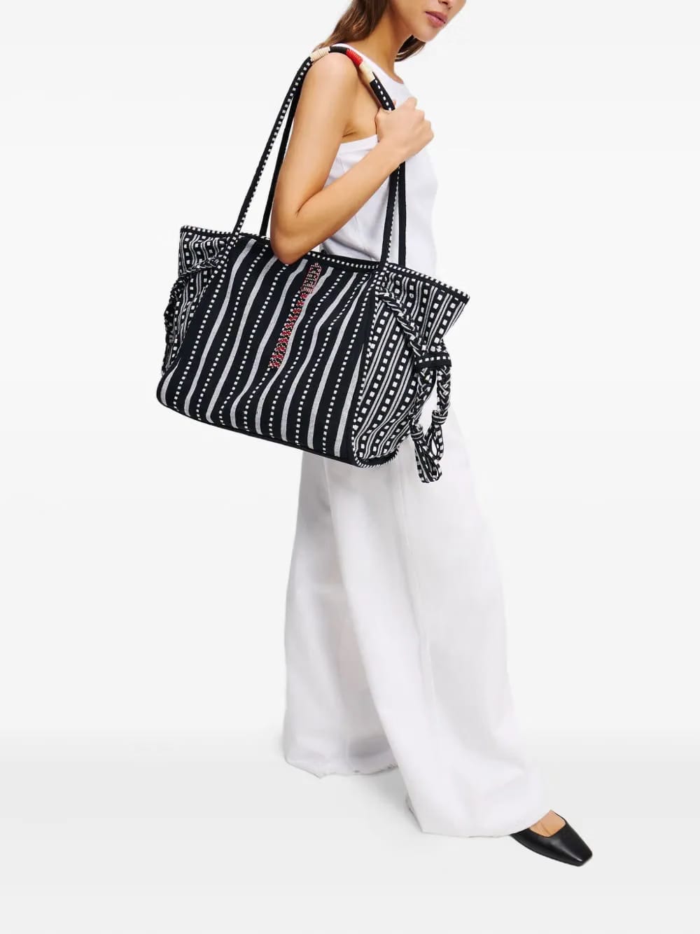 x Amber Valletta striped tote bag