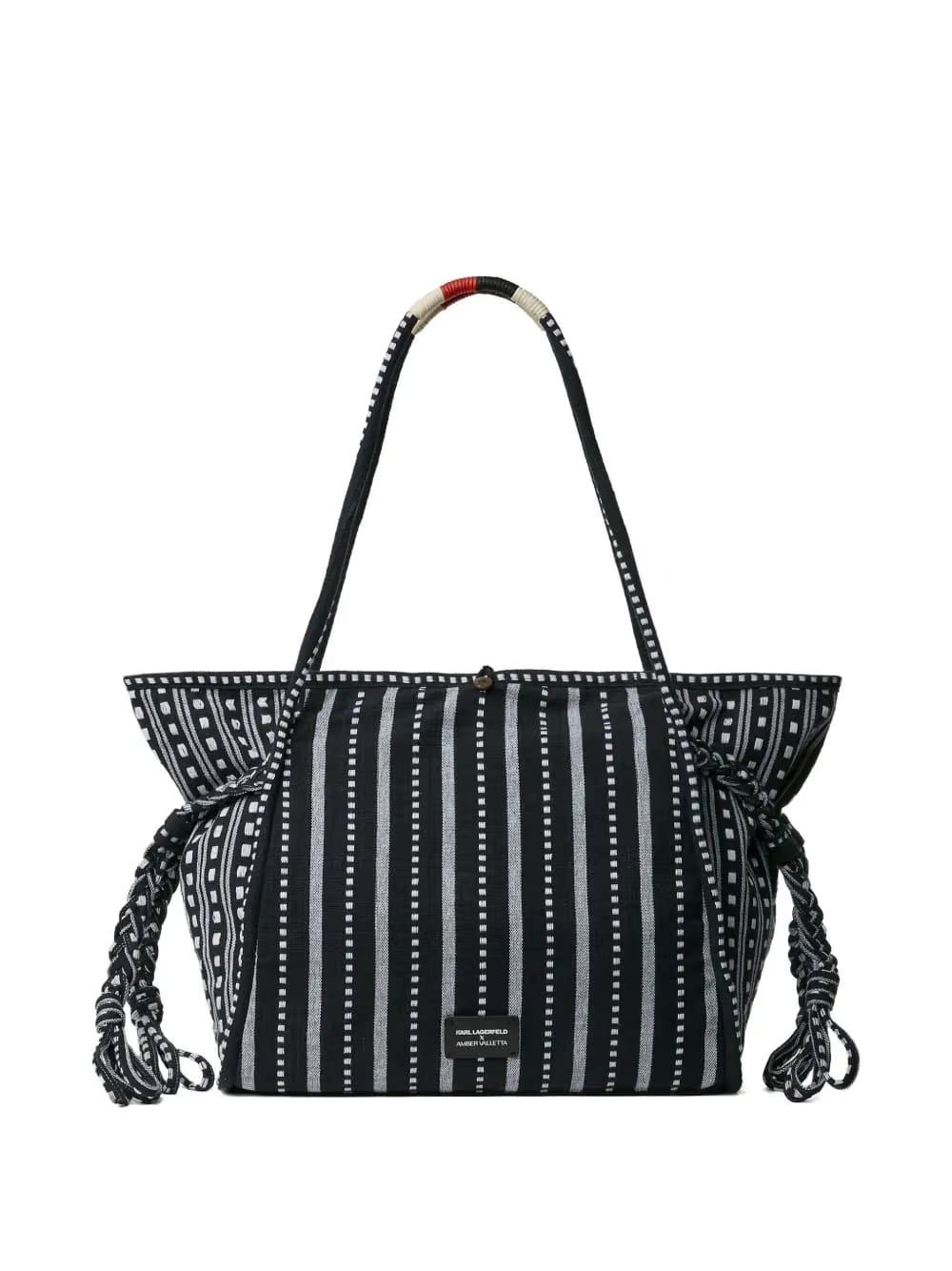 x Amber Valletta striped tote bag