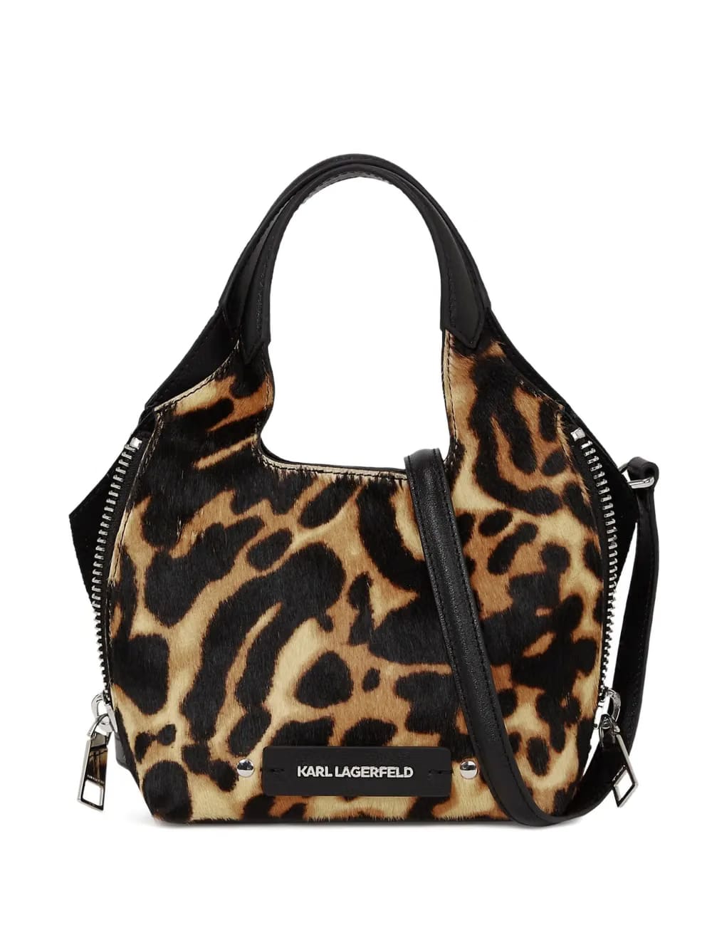 mini K/Hardware leopard-print tote bag