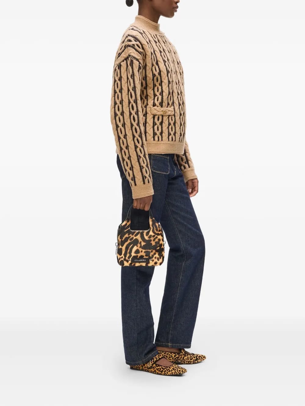 mini K/Hardware leopard-print tote bag