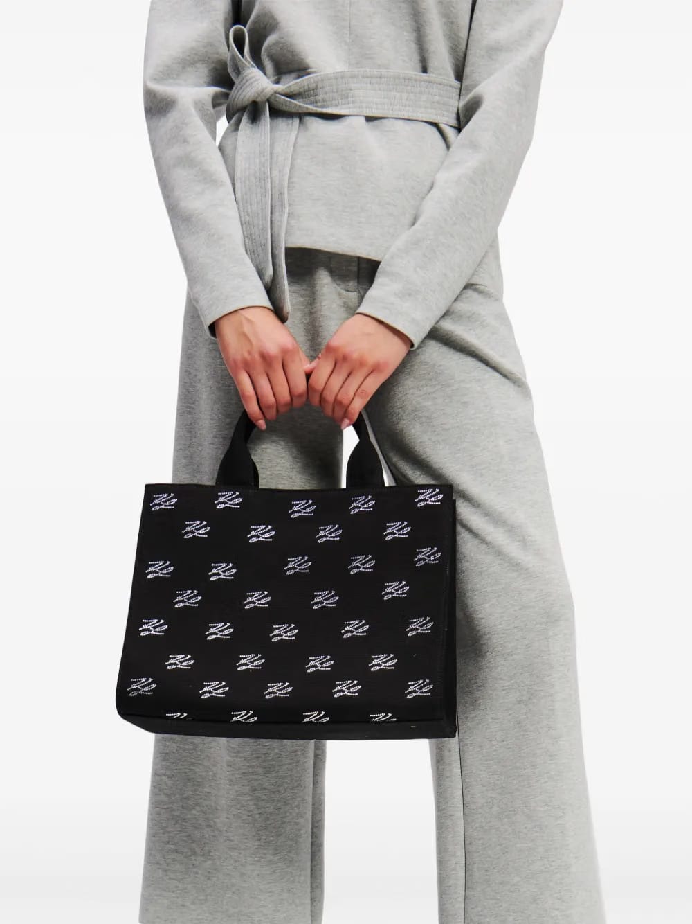 medium rhinestone-embellished tote bag