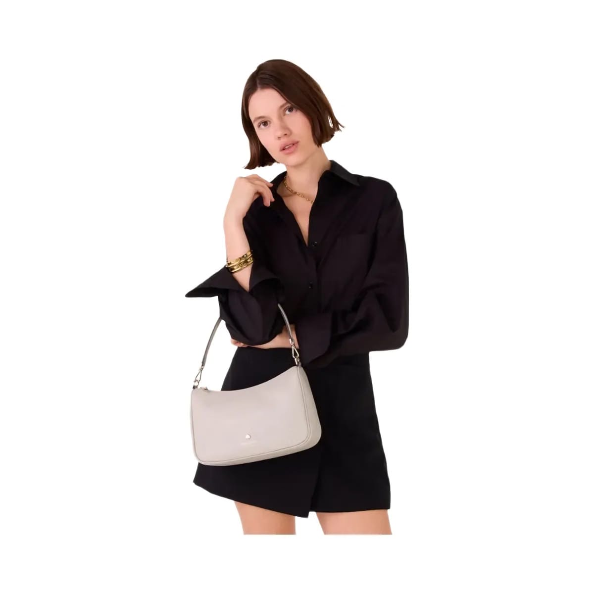 Kate Spade Emma Shoulder Bag Cozy Grey