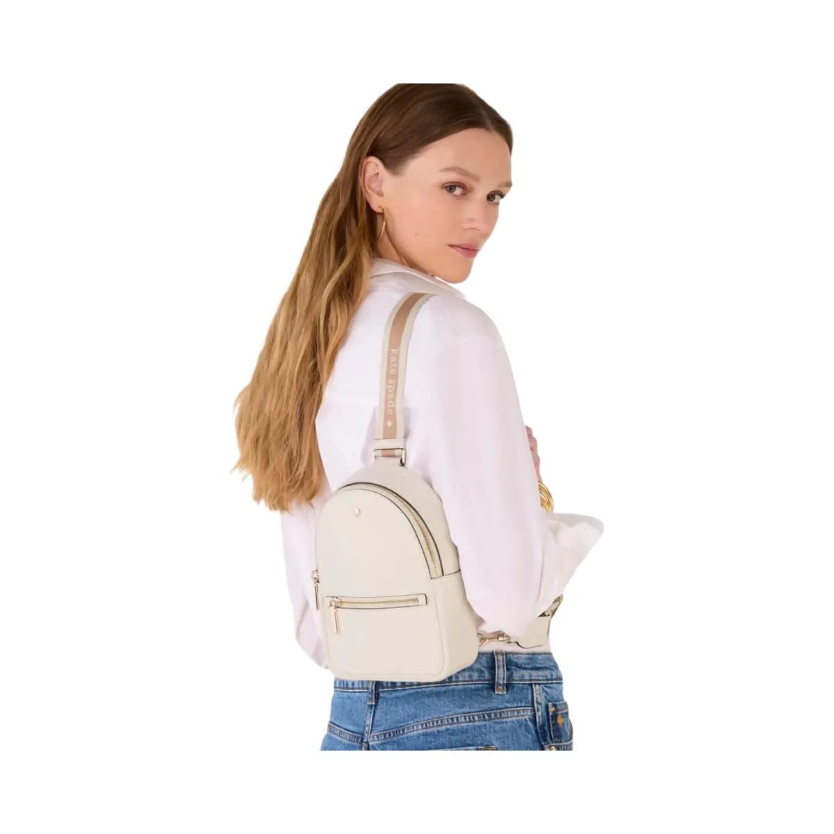 Kate Spade Emma Small Backpack Parchment
