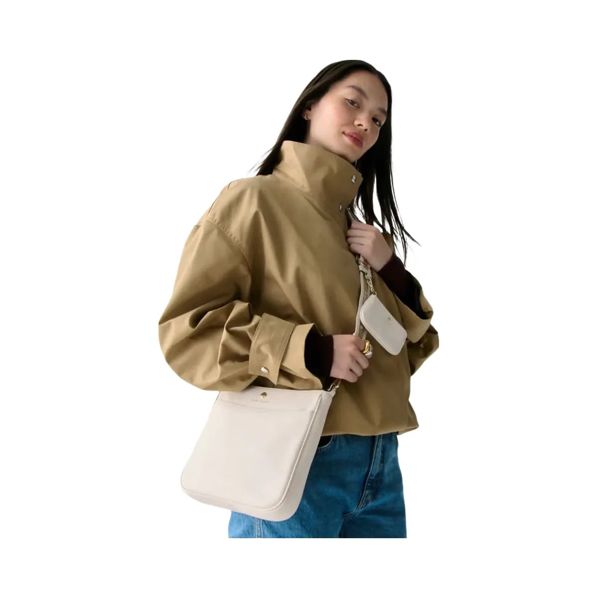 Kate Spade Emma Medium Swingpack Crossbody Parchment