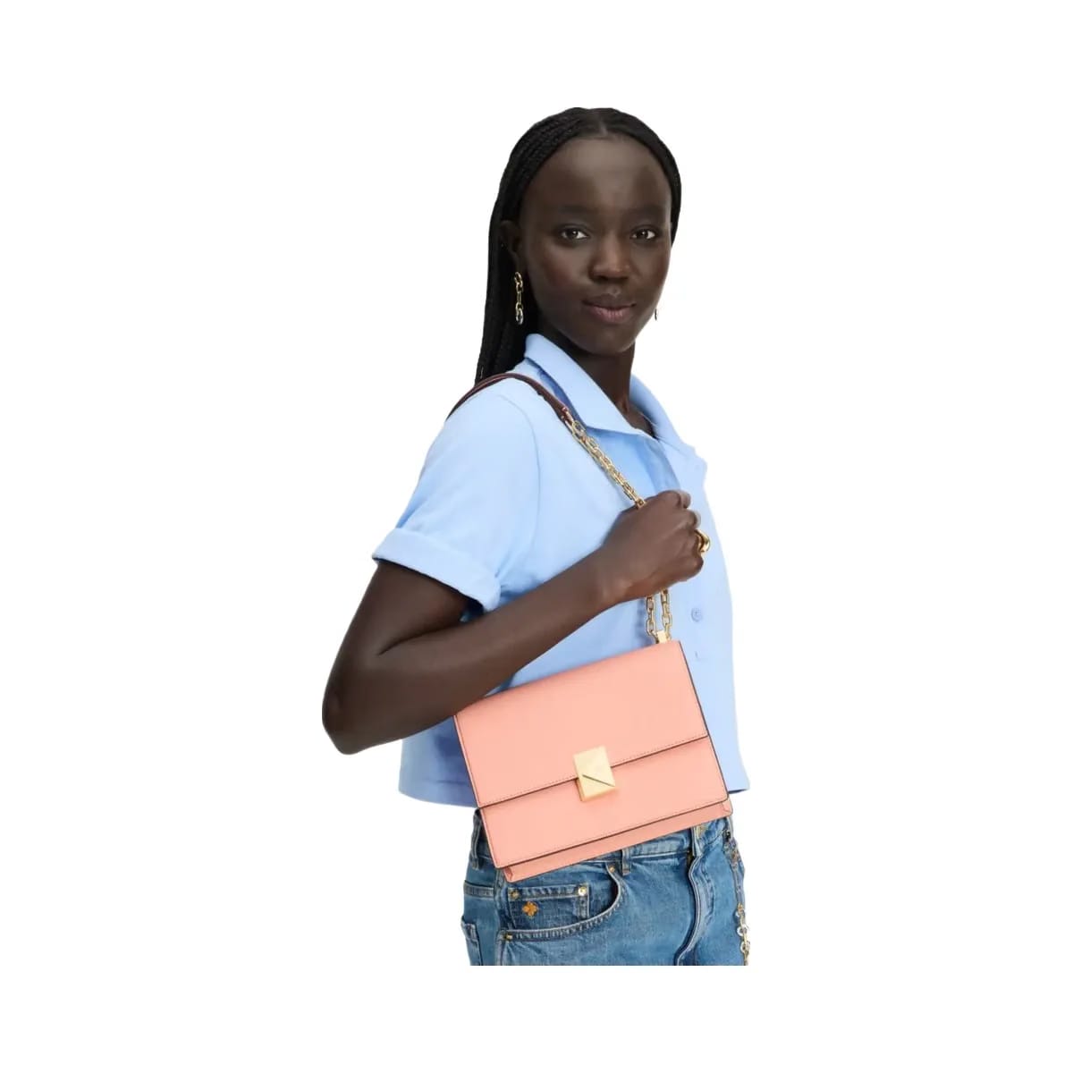 Kate Spade Deco Chain Shoulder Bag Apricot Cream