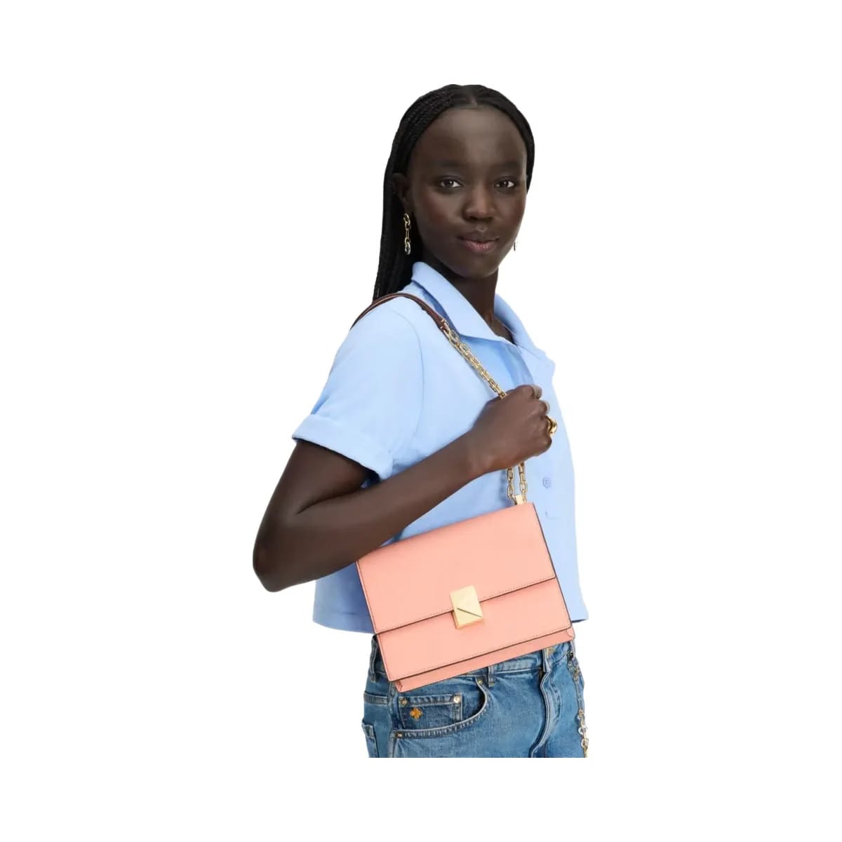 Kate Spade Deco Chain Shoulder Bag Apricot Cream