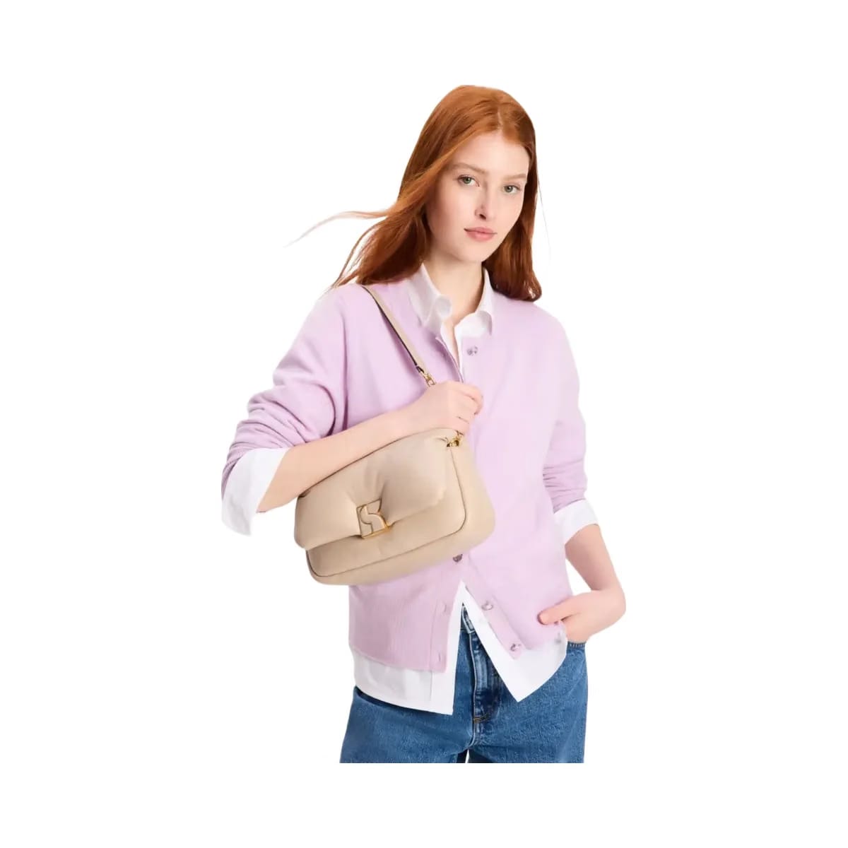 Kate Spade Dakota Puffy Leather Crossbody Feather