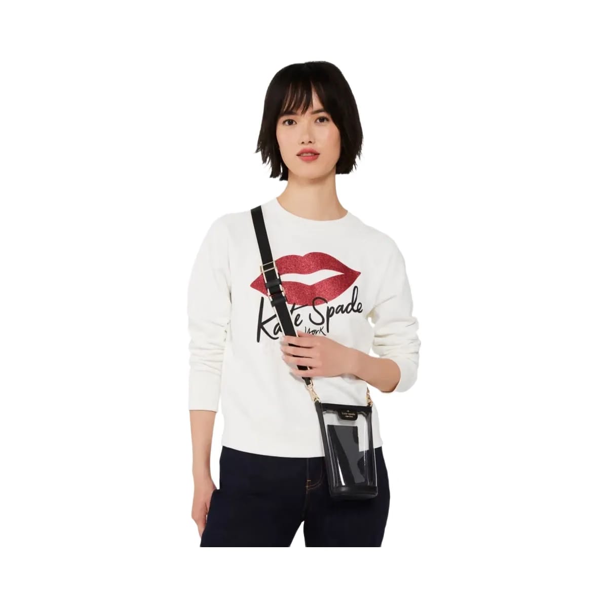 Kate Spade Clare Clear Phone Crossbody Black Multi