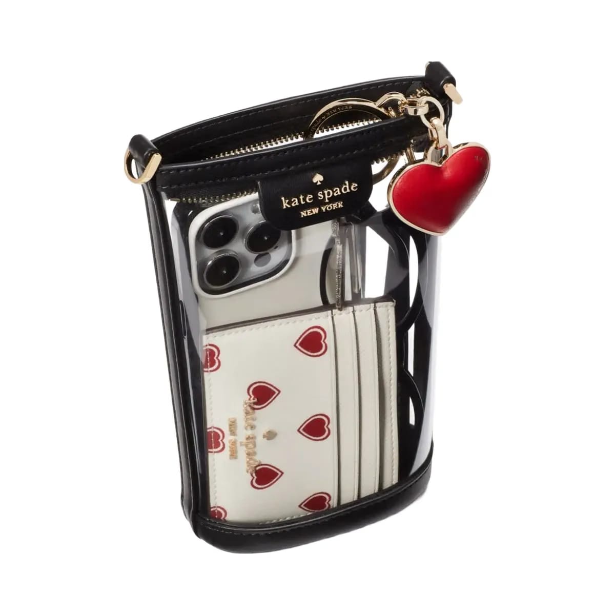 Kate Spade Clare Clear Phone Crossbody Black Multi