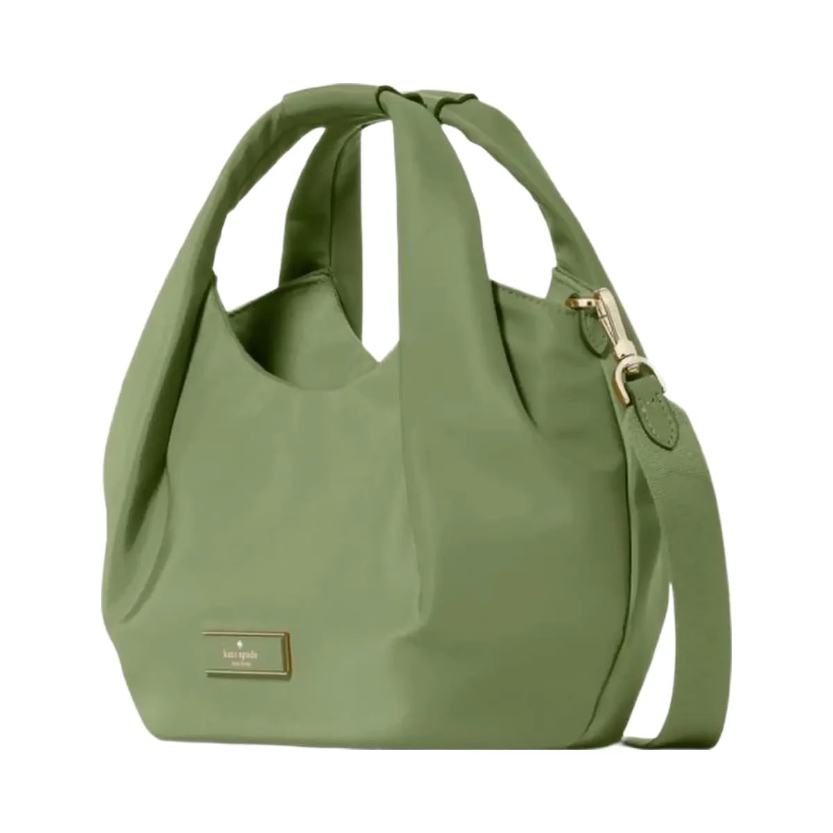Kate Spade Carter Nylon Small Pleated Crossbody Cedar Stand