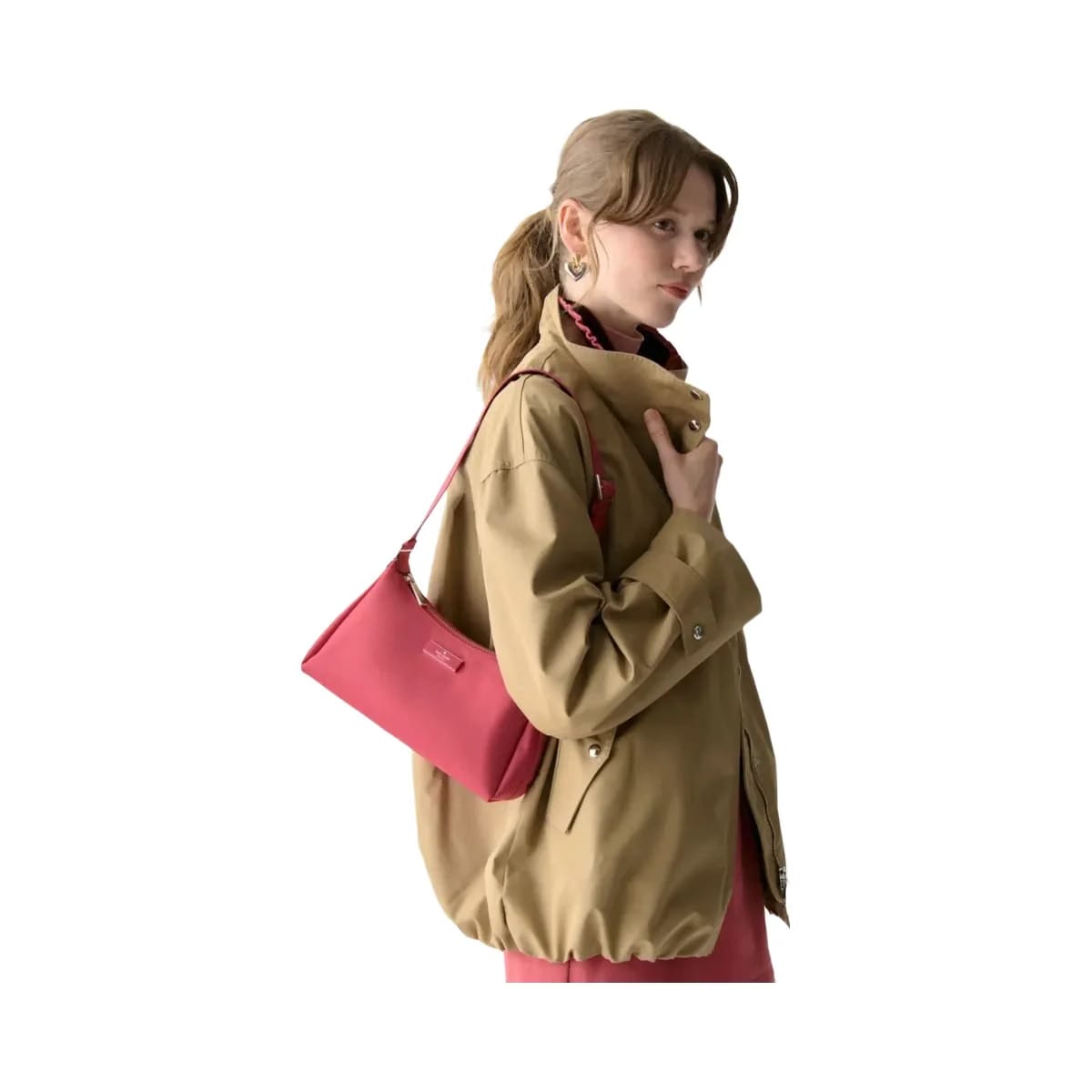 Kate Spade Carter Nylon Small Shoulder Bag Rose Oil