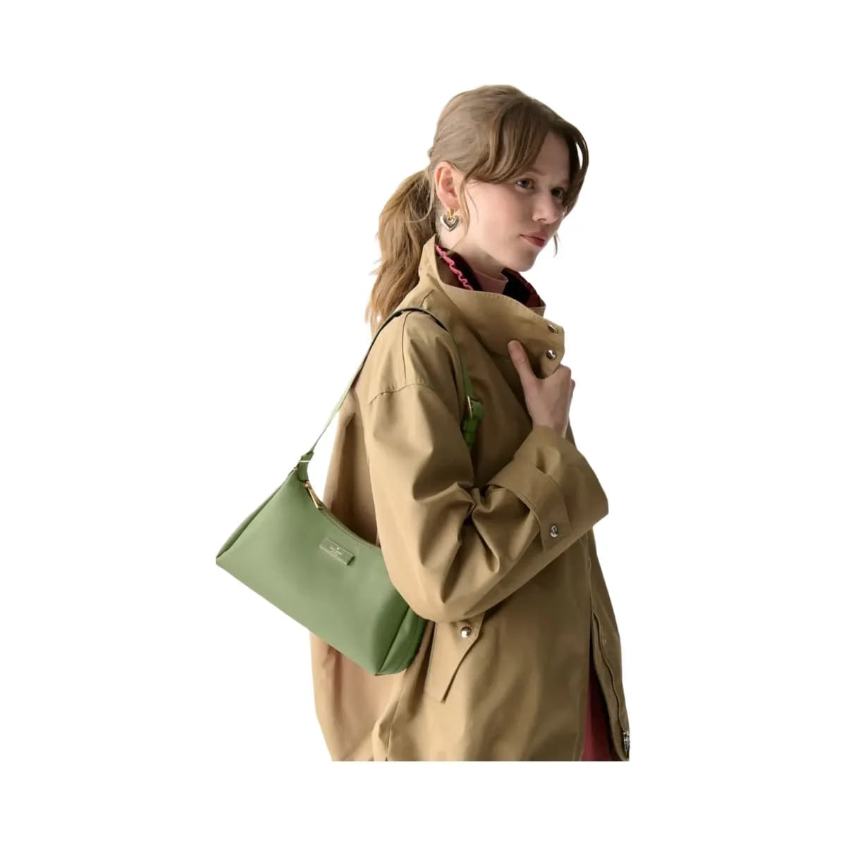 Kate Spade Carter Nylon Small Shoulder Bag Cedar Stand