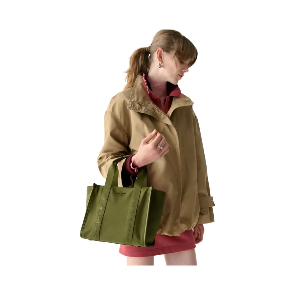 Kate Spade Kip Nylon Small Tote Enchanted Green