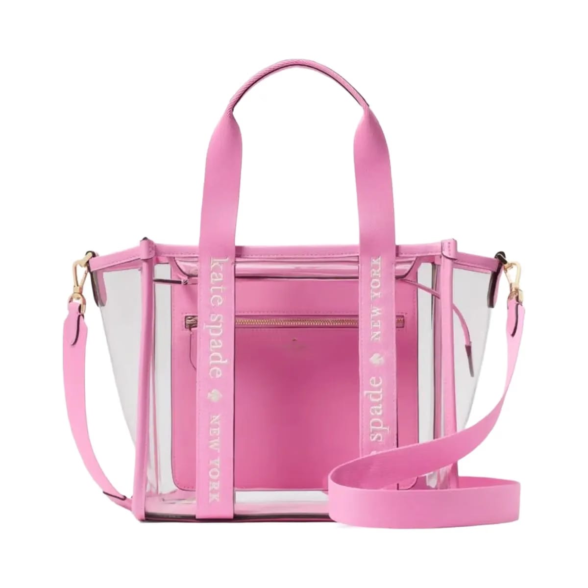 Kate Spade Kip Clear Small Tote Surf Pink