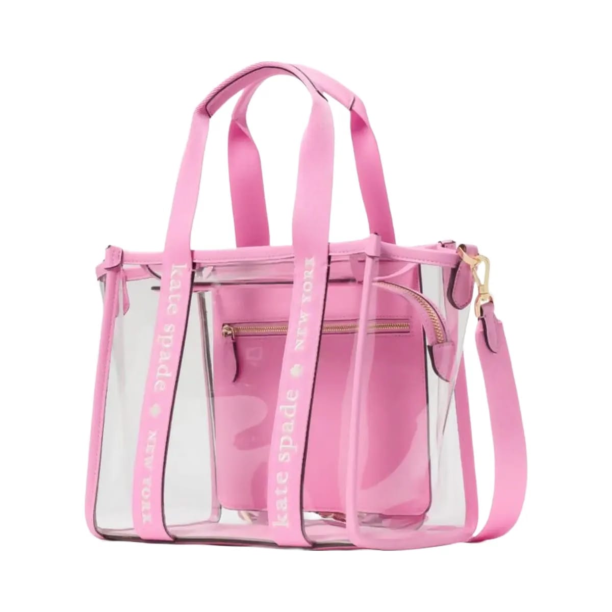 Kate Spade Kip Clear Small Tote Surf Pink