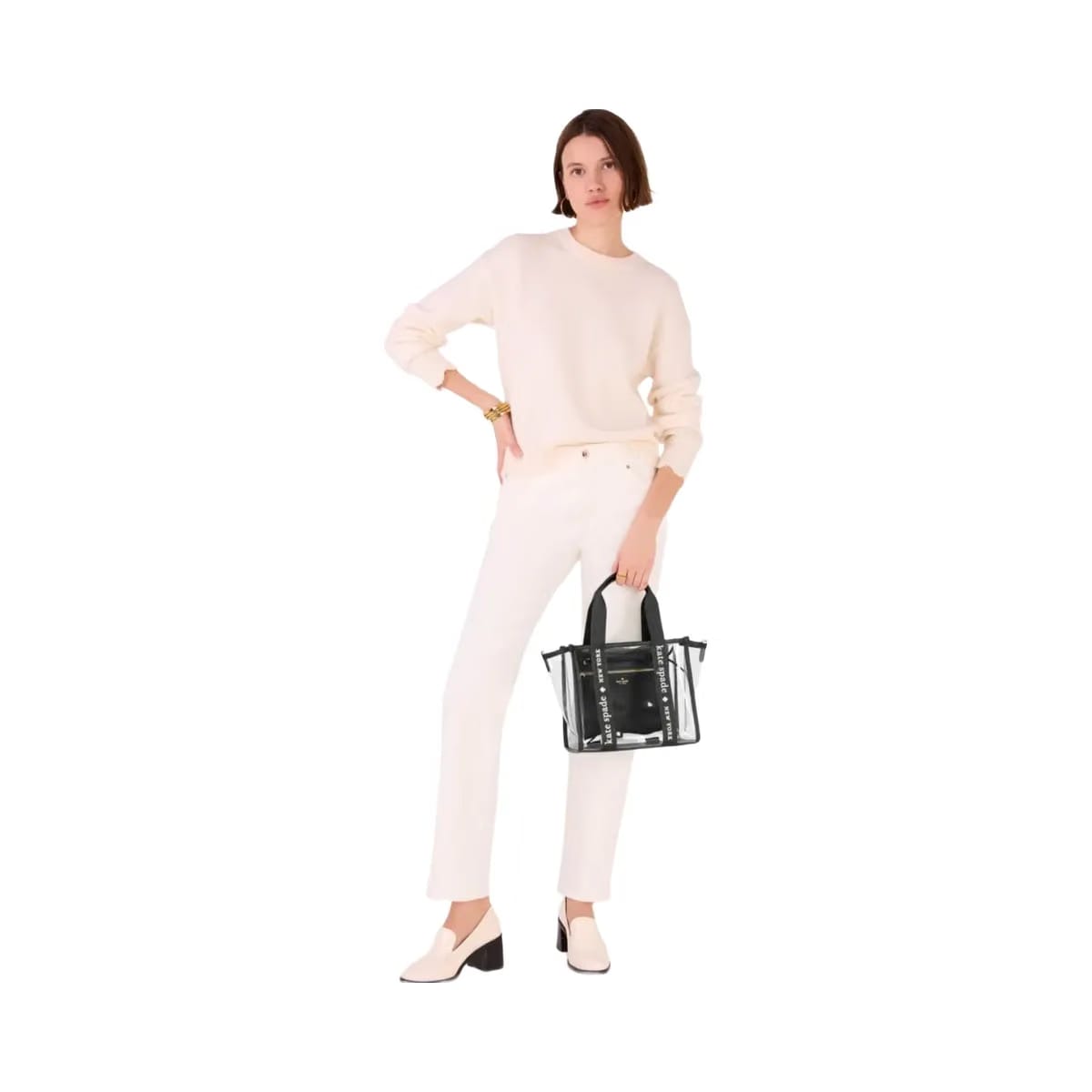 Kate Spade Kip Clear Small Tote Black