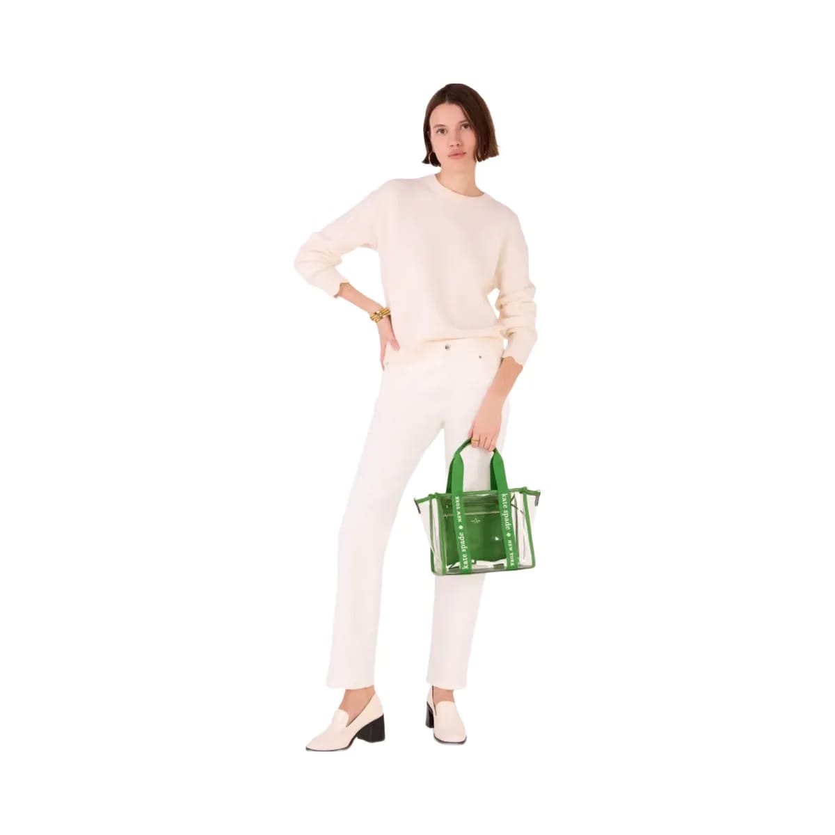 Kate Spade Kip Clear Small Tote KS Green