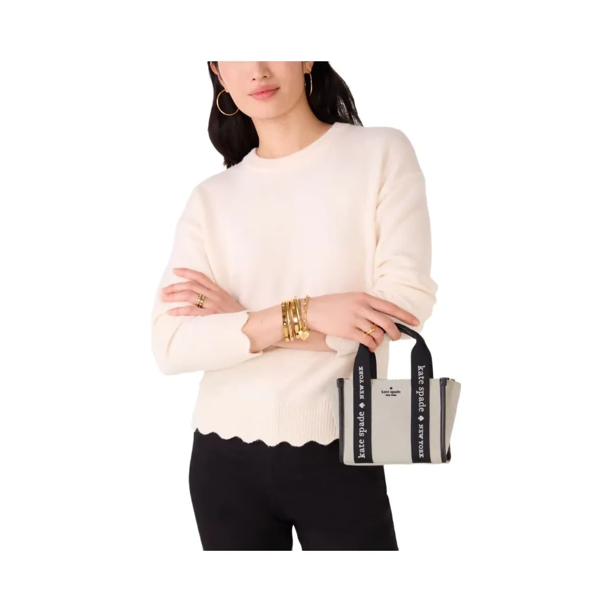 Kate Spade Kip Canvas Mini Tote Natural Multi