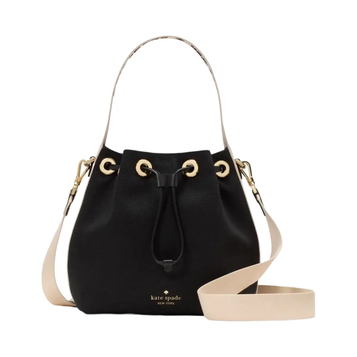 Kate Spade Kip Canvas Bucket Bag Black