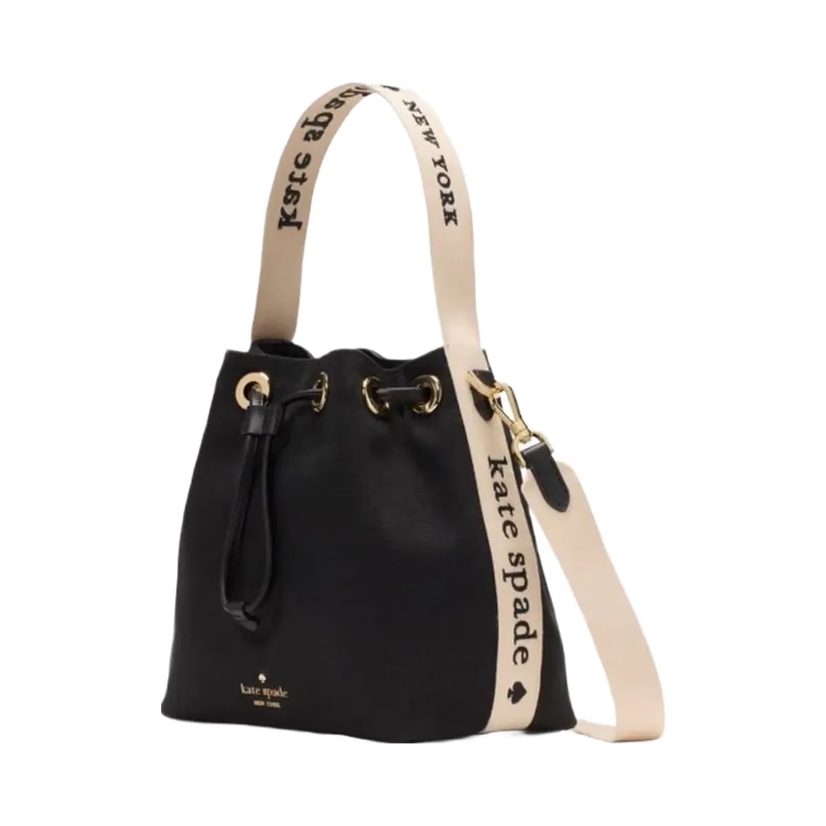 Kate Spade Kip Canvas Bucket Bag Black