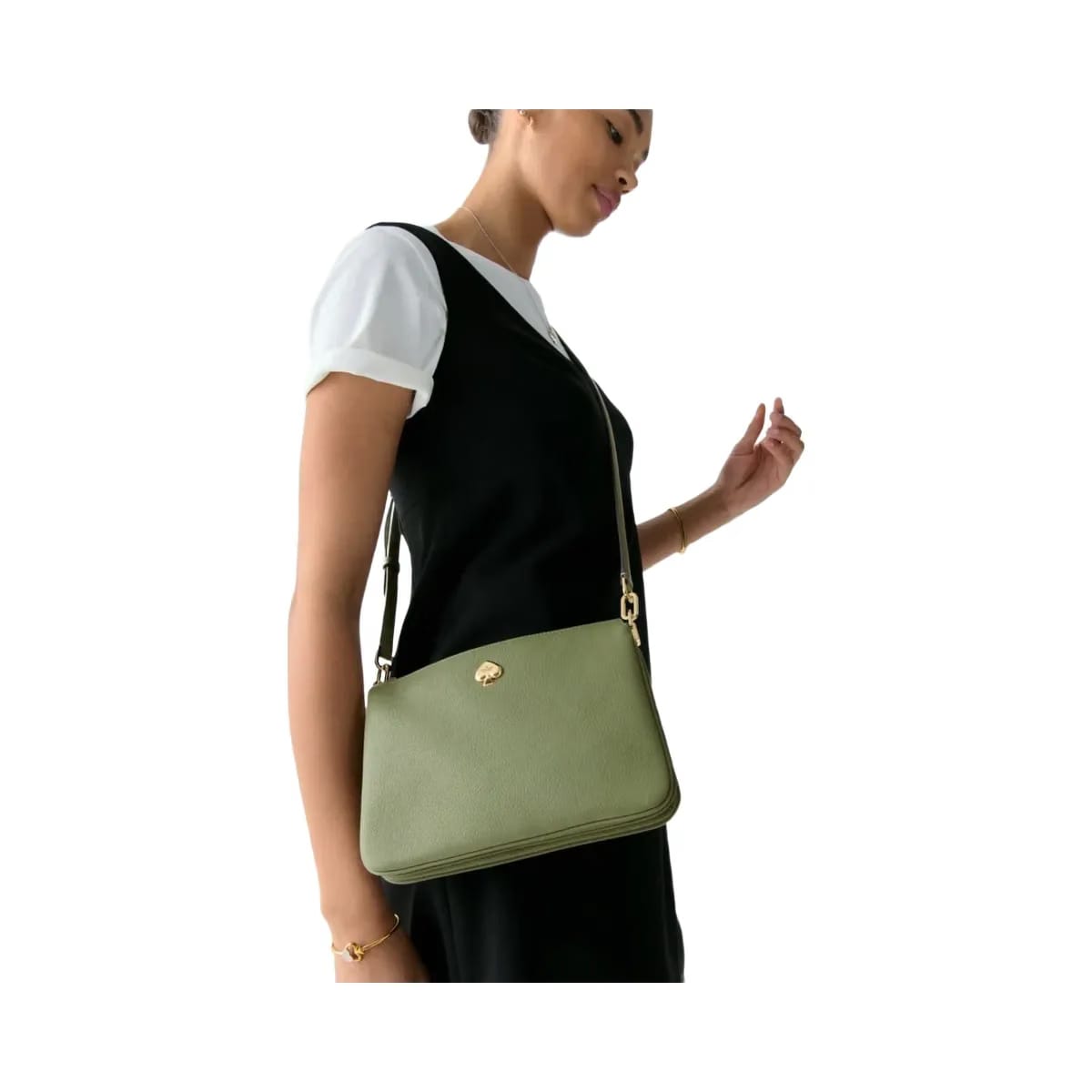 Kate Spade Kayla Small Triple Compartment Crossbody Cedar Stand