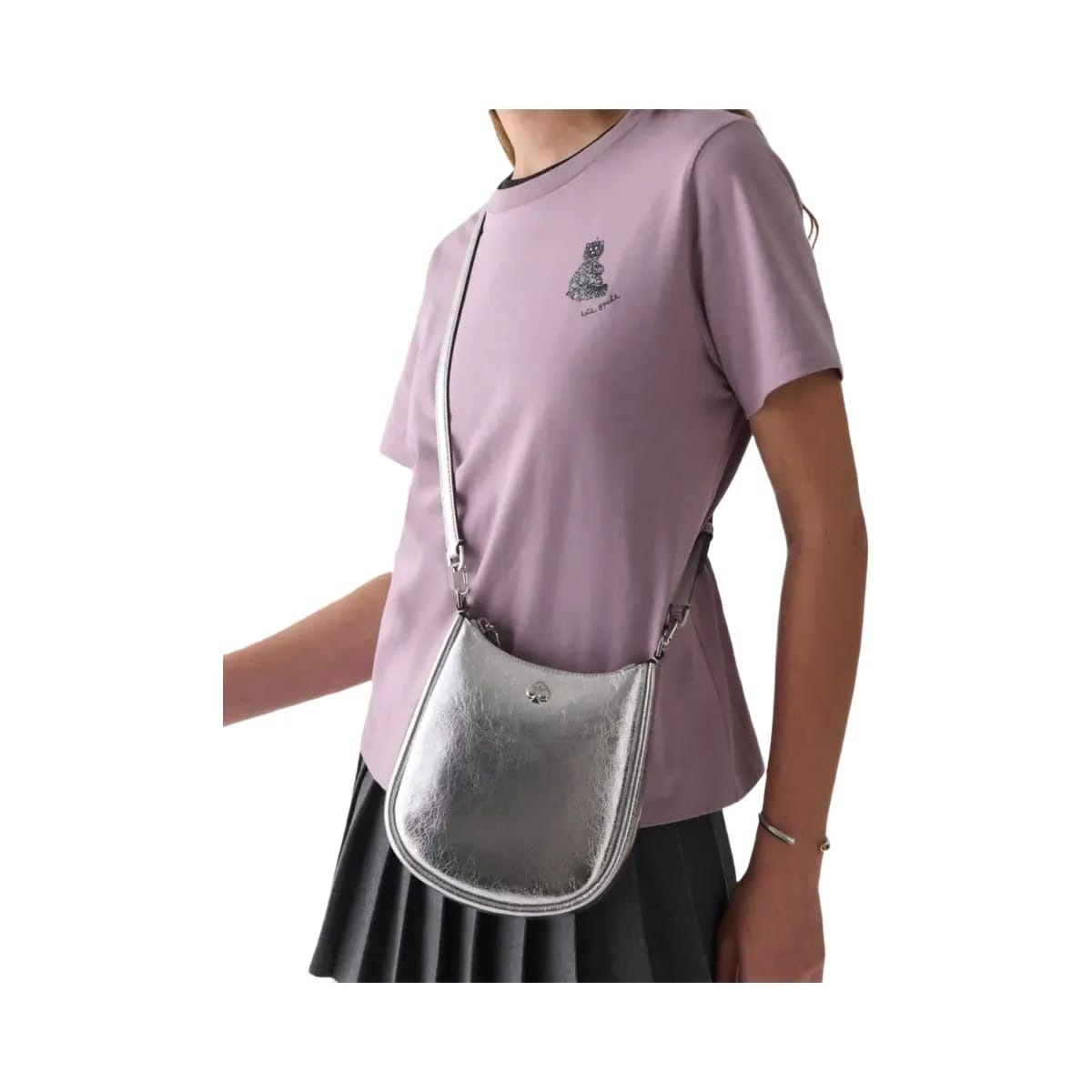Kate Spade Kayla Small Swingpack Silver